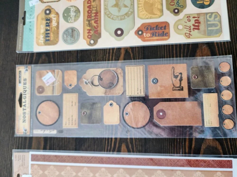 Scrapbooking Stickers Lot Ephemera Tags Letters Classic New Vintage Retired #22